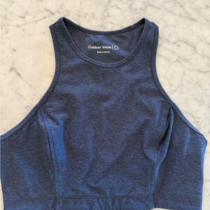 Outdoor Voices Navy Racerback Crop Top